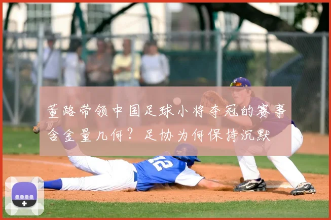 董路带领中国足球小将夺冠的赛事含金量几何?足协为何保持沉默